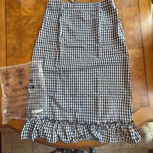 Black and White Gingham Skirt